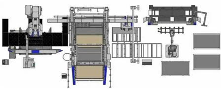 圖4 料庫(kù)單元·折彎?rùn)C(jī)器人單元全自動(dòng)運(yùn)行模式